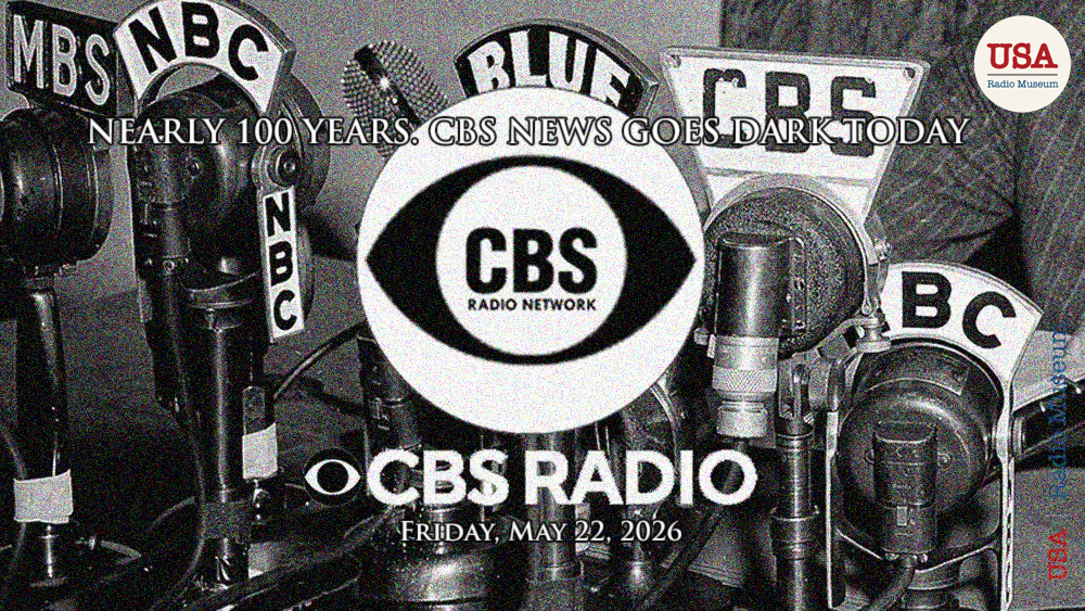 The News Dies on CBS. Today. Friday, May 22, 2026